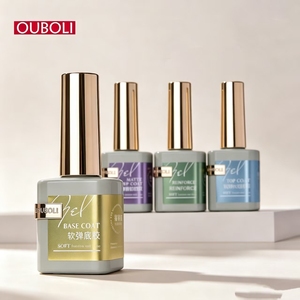 OUBOLI Kit de Gels Fonctionnels : Base Coat, Gel de Renforcement, Top Coat Brillant et Mat, Gel UV Soak Off pour Salons de Manucure, Achat en Gros - Product Image 4