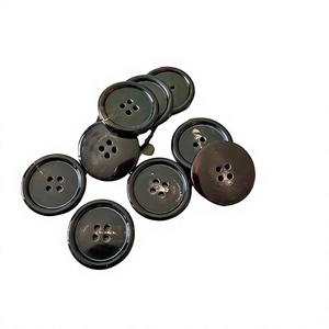 Veste de Costume Classique de Luxe Noire et Marron Foncé avec Boutons en Corne Véritable, Artisanat Naturel Haut de Gamme - Product Image 1