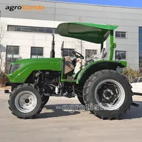 Tracteur agricole multifonctionnel 90HP 4 roues motrices avec pare-soleil sur le toit