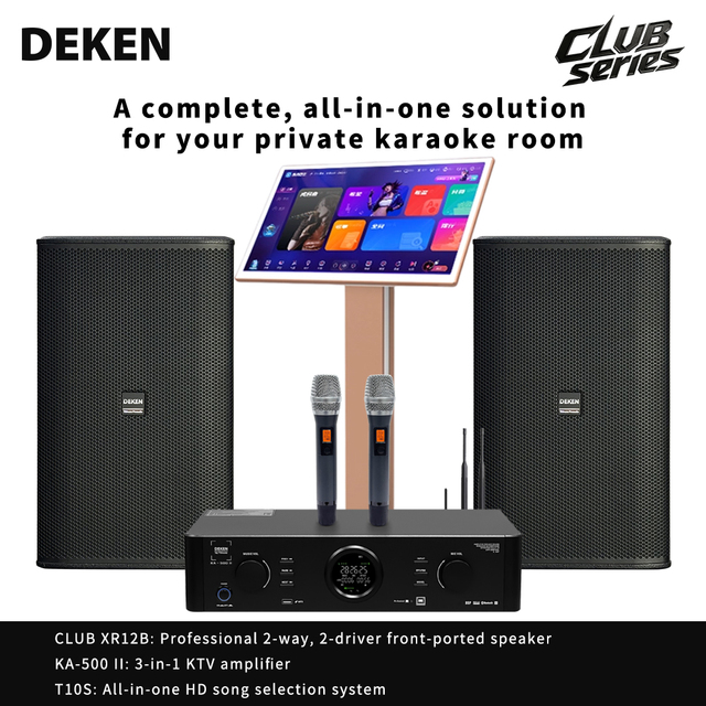 21.5 Inch Touch Screen All-in-One HD HiFi Home Karaoke System CD Player with 12inch KTV Speaker Powerful Amplifier Microphones