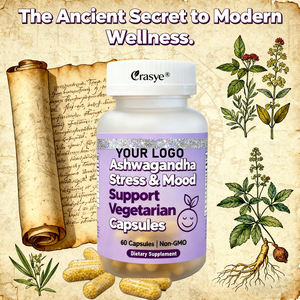 Oem/odm להתאמה אישית KSM-66 תמצית שורש ashwagandha טבעוני 600 מ ג עם bioperine-60 קפסולות טבעוני ashwagandha טבעוני - Product Image 3