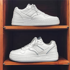 Custom <strong>Mens</strong> <strong>White</strong> Shoe Breathable Trendy and Versatile Niche Advanced Thick Soled Sneakers With Campus Style Low Cut Board Shoes - Product Image 2