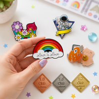 Kartun Anime Kustom Tanpa Minimum Order Grosir Kerajinan Logam Kosong Lencana Koin Kustom Pin Kerah Lucu Lencana Pin Enamel Keras Lembut