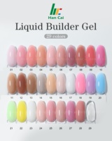 Gel de construction liquide OEM pour extension d'ongles, marque privée, longue tenue, couleur rose nude scintillante, pour salon de manucure