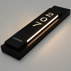 Ezd tùy chỉnh dấu hiệu cửa khách sạn tấm cửa chiếu sáng biển số cửa tấm phòng khách sạn số nhà số Thép không gỉ - Product Image 1