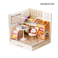 QS Manufacturer Ensemble de jouets éducatifs préscolaires DIY Monde des rêves, avec mini-scènes de magasin multi-styles, pour enfants, idéal comme cadeau