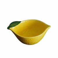 Meilleur vase, pot, bol, tasse à lait et assiette à trois compartiments en céramique de style européen, motif citron, écologique, non toxique, couleur personnalisable