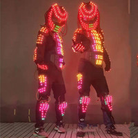 Costume de Robot de danse à LED à changement de couleur Costume de Robot lumineux pour la scène et la fête