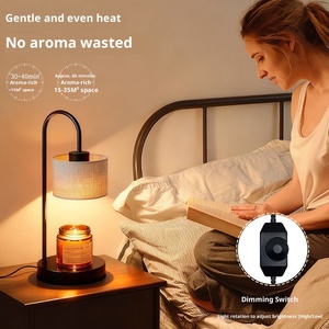 Simple European American Style Aromatherapy Melting Wax Candle Lamp Timing Dimmable 220V Ambient <strong>Light</strong> Night <strong>Light</strong> Bedroom <strong>Table</strong> - Product Image 2