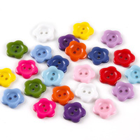 Boutons en résine personnalisés blancs de 22 mm à 2 trous, forme ronde avec motifs cœur et champignon, pour chemises d'enfants, couture DIY