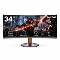 Moniteur de jeu de bureau OEM/ODM pour commandes en gros, moniteur incurvé 34 pouces 165Hz UWQHD 3440x1440 pour cybercafé