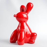 Petite Statue Antique en résine, ballon nordique, Sculpture de chien, figurine de bureau, maison, personnages de chien