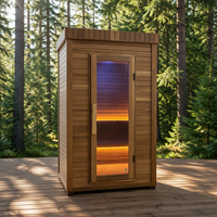 Cabine de sauna électrique en cèdre rouge sur mesure 6KW, en bois massif, pour intérieur/extérieur, avec poêle à sauna, pour 2 à 6 personnes