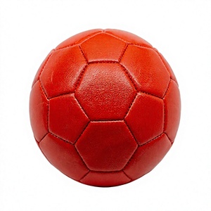 Balón de Fútbol Rojo de 5 Tamaños, Inflado, con Velcro Adhesivo, para Juegos de Atrapar, Interior y Exterior - Product Image 4