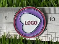 Marqueur de balle de golf rotatif magnétique en métal personnalisé OEM ODM, jeton en laiton plaqué or, emblème, achat en gros, livraison rapide depuis la Chine