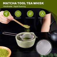 Ensemble de matcha en céramique comprenant un bol à matcha, cadeaux uniques pour femmes, hommes, amis, décoration de la maison et de la cuisine, cadeaux pour les amateurs de thé, Noël