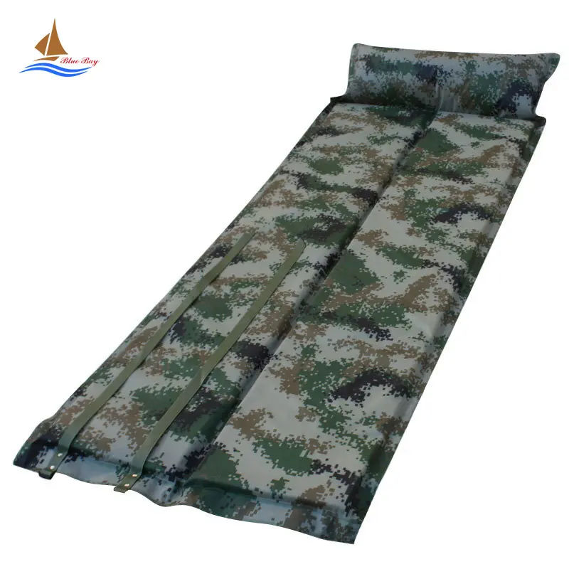 Half folding camouflage inflatable air bed mattress thickened,moisture-proof cool insulation small size convenient to carry