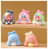 Figurines d'animaux miniatures en peluche de dessin animé pour bébé, trois lapins, vente en gros, boîte mystère, sac surprise, capsule jouet en gros