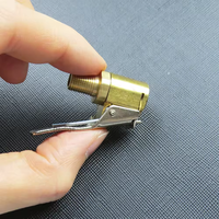 Embout de gonflage en cuivre à visser pour réparation de pneus, avec adaptateur à clip pour tuyau de 8 mm
