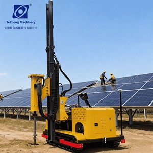 TeZhong TZ650 Compact <strong>Hydraulic</strong> Solar Piling Machine-High Efficiency <strong>Pile</strong> <strong>Driver</strong> &amp; Ground Screw Machine with 15-20m/min Speed - Product Image 1