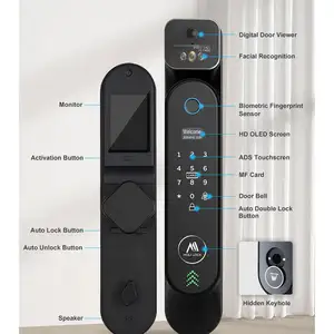 High Security Digital Electronic Smart Lock 3D Smart Face Recognition Smart Home Lock System