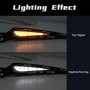 Luci diurne a LED per auto all'ingrosso, indicatori di direzione ambra e bianchi, set per Toyota Vitz 2017 2018 <span class=keywords><strong>2019</strong></span> - Product Image 3