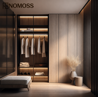 Armoire de rangement suspendue sur mesure minimaliste pour vestiaire, idéale pour les projets d'aménagement intérieur résidentiel haut de gamme
