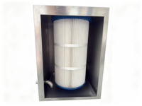 Extracteur de poussière industriel à filtre à cartouche à jet pulsé en acier inoxydable pour ligne de transformation de poudre d'algues