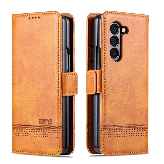 Flip Leather Slot Card Holder Wallet Phone Case For Samsung Galaxy Z Fold 7 6 5 4 Fold7 Fold5 Fold6 Fold4 Shockproof Cover