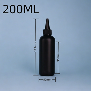 Botellas de aceite de oliva negras mate de HDPE al por mayor, resistentes a altas temperaturas, de 300ml, 500ml, 1000ml, para pegamento y pintura, botella exprimible - Product Image 3