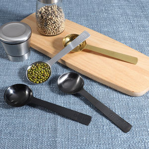 Elegante Küchen-Messlöffel Gold, Schwarz, Silber mit Laser-Logo - Product Image 3