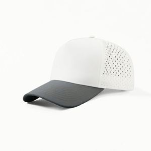 Casquette de sport noire personnalisée à 5 panneaux avec visière, coupe classique, haut de gamme, en mousse et maille, style trucker - Product Image 4