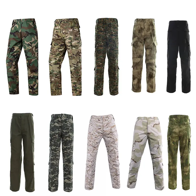 Pantalon Cargo Tactique pour Homme Pantalon d'Entraînement de Combat de Voyage Camouflage Randonnée Tactique Salopette Pantalon Pantalones