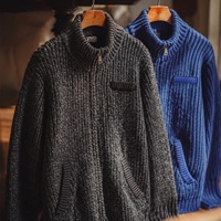Pulls pour hommes Maden – Cardigan zippé à col montant en maille épaisse, style Old Money, veste chaude, tendance automne 2026