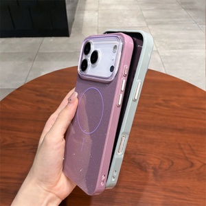 Funda Magnética para Teléfono Girly Bling Glitter PC TPU para iPhone 17 Pro Max, Carga Inalámbrica, Resistente a Golpes - Product Image 5