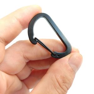 Minimosquetón <span class=keywords><strong>pequeño</strong></span> de aluminio en forma de D, negro, 4CM - Product Image 6