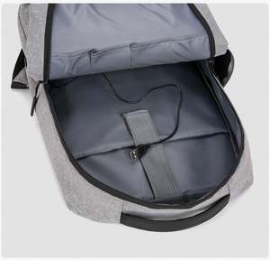 MKW2020 Custom Simple Business Style Travel Bag Men's Boys Oxford Leisure <b>Computer</b> Laptop <b>Backpack</b> Bag With USB - Product Image 2