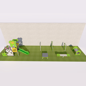 Parco Giochi per Cani e Gatti da Esterno con Tunnel, Piattaforme, Ostacoli e Attrezzature per Attività nel Cortile - Product Image 1