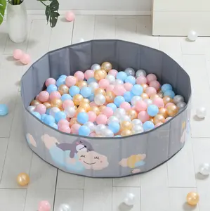 Custom 90cm 120cm Nursery playroom decor soft foam baby kids round ball pool for ball pit ball