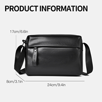 Multifunktionale Kratzfeste PU-Leder Große Aufbewahrungskapazität Tragbare Reißverschluss Retro Mode Geschäftsreise Herren Hand- und Schultertasche