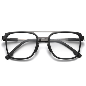 Montature per Occhiali Unisex Grandi con Doppia Asta in Metallo, Anti-Luce Blu, Anti-UV400, Fotocromatiche, Quadrate, a Montatura Completa, in Materiale di Alta Qualità - Product Image 4