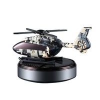 Diffuseur d'air automatique rotatif pour voiture, hélicoptère solaire, décoration de tableau de bord de voiture, hélicoptère camouflage, parfum pour éliminer les odeurs