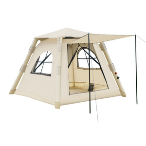 Tenda da campeggio gonfiabile portatile completamente automatica addensata per 3-4 persone pieghevole per viaggi all'aperto e notturni - Product Image 1
