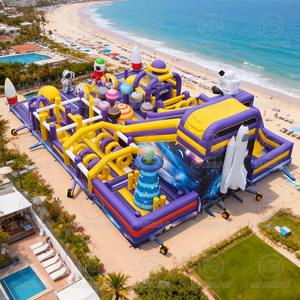 Razzo nave di rimbalzo scivolo Super alto parco a tema gonfiabile nave razzo Star Wars grande castello di rimbalzo parco giochi per esterni - Product Image 1