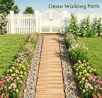 Dalles de chemin en bois droites antidérapantes résistantes aux intempéries, pour allée extérieure, chemin décoratif pour jardin, cour arrière, plage
