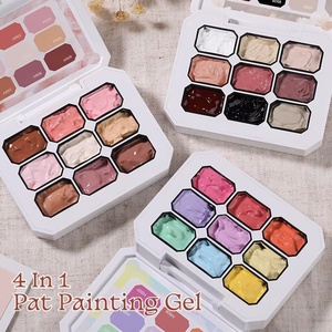 4IN1 Pat Ombre Gel Nail Polish Easy Gradient Painting Gel for DIY French Nail Manicure Solid <b>UV</b> Varnishes <b>Paint</b> Art Gel - Product Image 1