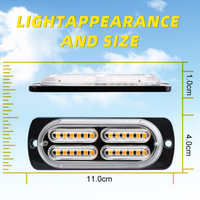 Nouvelle Lampe LED de Calandre Automobile Télécommandée Sans Fil, Élégante, 12V 40W, pour Décoration et Sécurité Automobile