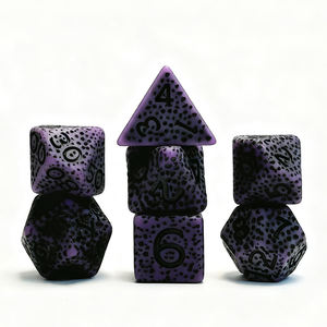 مجموعة نرد DND مخصصة من الشركة المصنعة ، مجموعة نرد التنين المحصنة الغامضة الأرجواني ذات النمط العتيق متعدد السطوح والتنين - Product Image 2