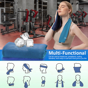 Khăn Làm Mát Sợi Nhỏ Mềm Thoáng Khí Logo Tùy Chỉnh Yoga Thể Thao Chơi Gôn Phòng Tập Thể Dục Cắm Trại Với Vỏ Silicon Khăn Lạnh - Product Image 2