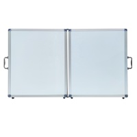 Tableau blanc pliable à quatre côtés, tableau d'écriture effaçable à sec, tableau blanc magnétique pour la classe ou l'enseignement à domicile